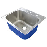 Transolid Meridian 25 in. x 22 in. x 12 in. Stainless Steel Drop-in Laundry/Utility Sink Kit with 4-Hole