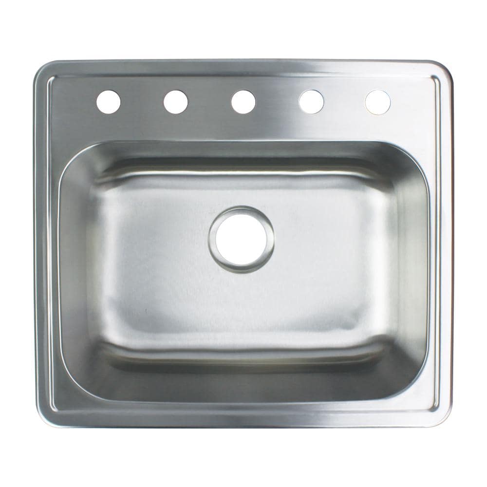 Transolid Meridian 25 x 22 x 12 Stainless Steel Drop-in Laundry/Utility Sink Kit