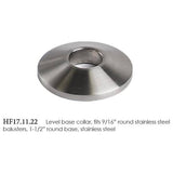HOUSE OF FORGINGS Round Hole 1.5 in. Stainless Steel Aluminum Flat Baluster Shoe in Stainless Steel