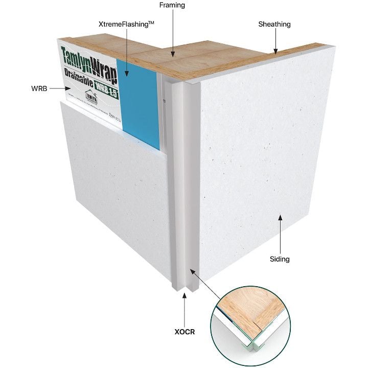 Tamlyn XtremeTrim Transition Reveal Open Outside Corner Primed 5/16" x 3/4" x 10'