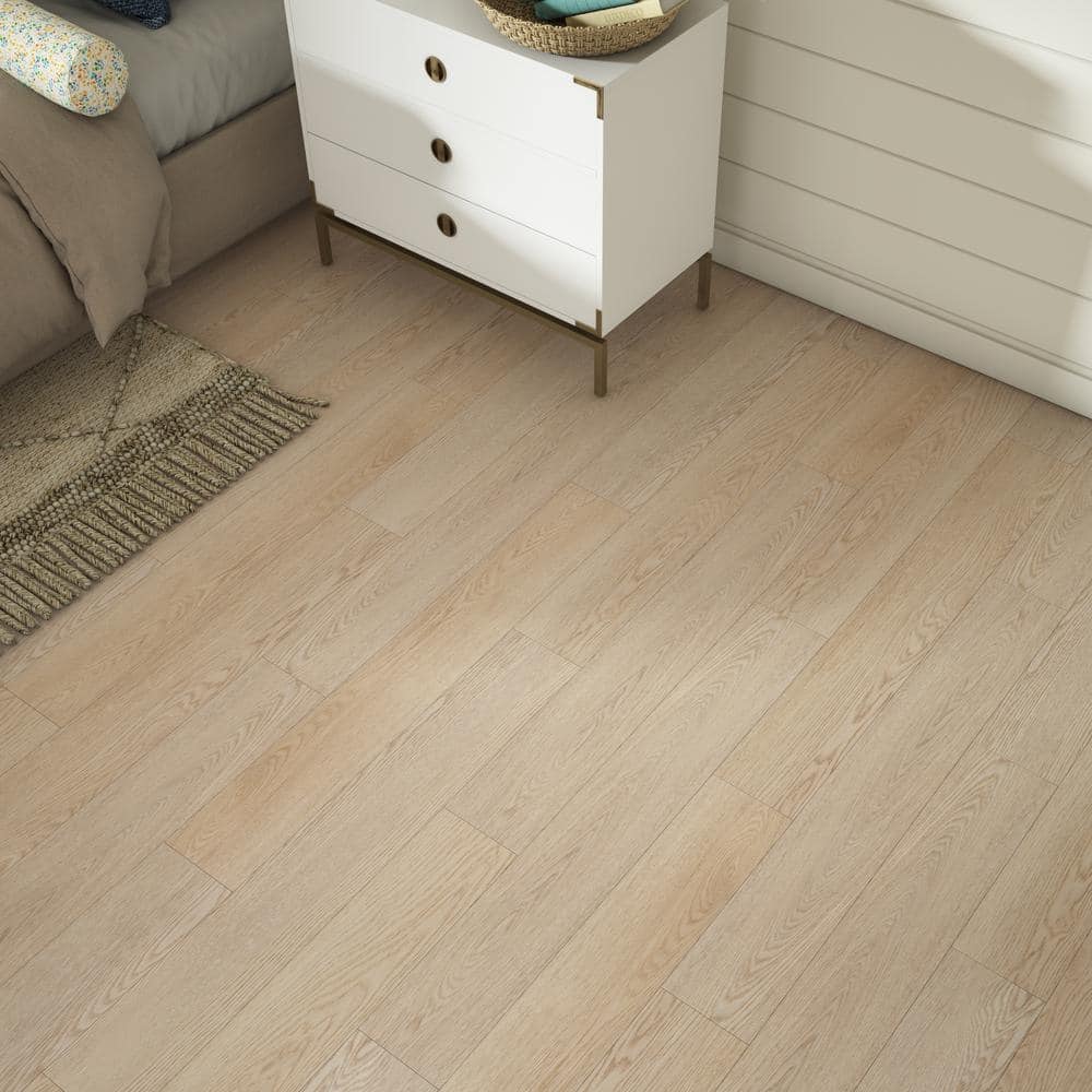 DuraDecor Liz Marie's Bungalow Beige 20 MIL x 7 in. W x 48 in. L Click Lock Waterproof Lux Vinyl Plank Flooring (23.2 sqft/case)