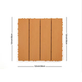 cadeninc 12 in. x 12 in. Burly Wood Square Plastic Interlocking Deck Tiles (44-Pack)