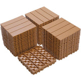 Tidoin Outdoor 1 ft. x 1 ft. Composite Interlocking Tile Deck Tile in Burly Wood(44 Per Box)
