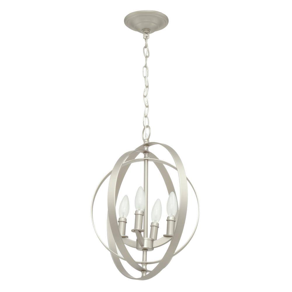Progress Lighting Equinox 4-Light Burnished Silver Entryway Orb Pendant