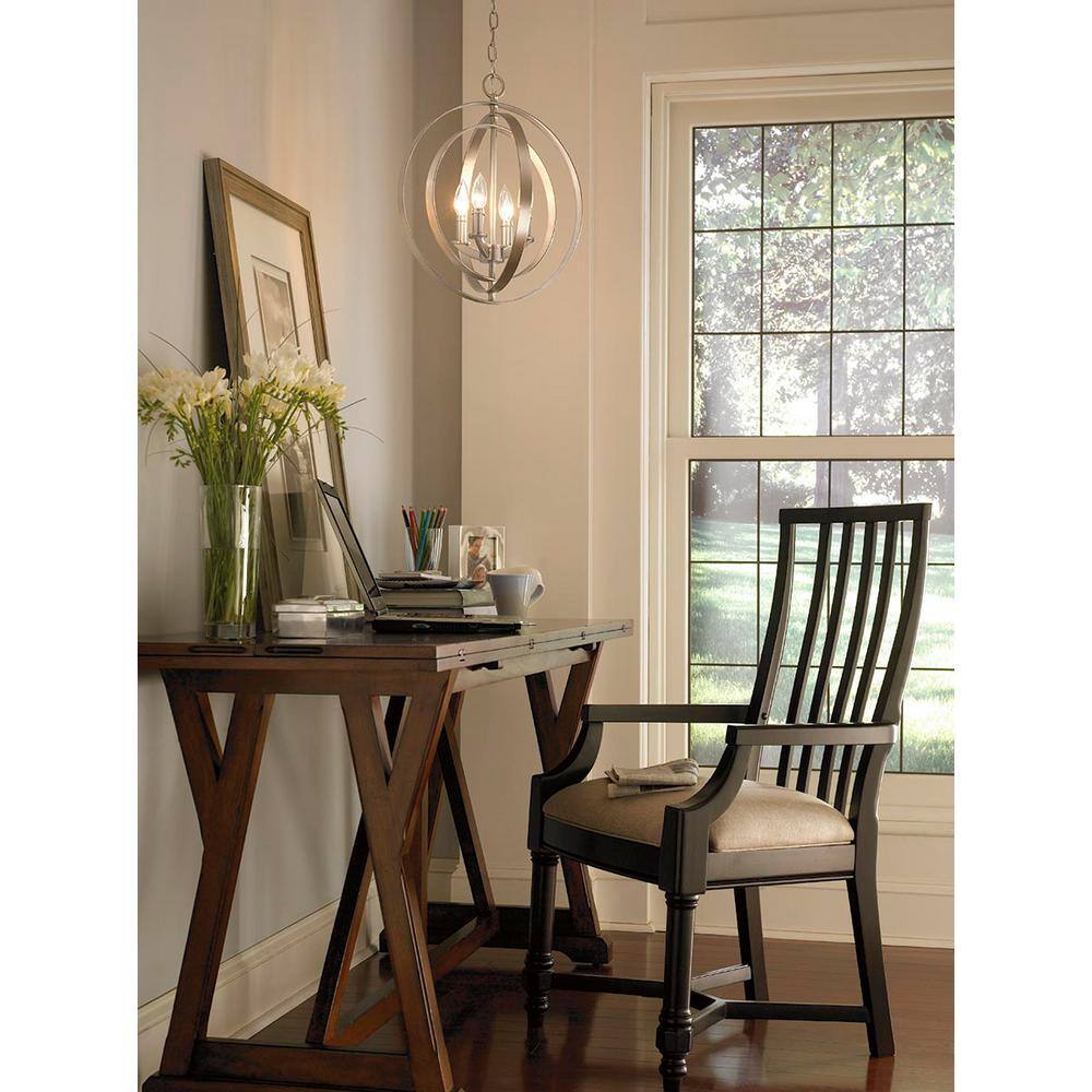Progress Lighting Equinox 4-Light Burnished Silver Entryway Orb Pendant