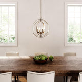 Progress Lighting Equinox 4-Light Burnished Silver Entryway Orb Pendant