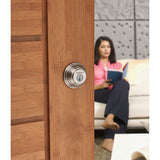 Prestige Satin Nickel Single Cylinder Round Deadbolt Featuring SmartKey Security