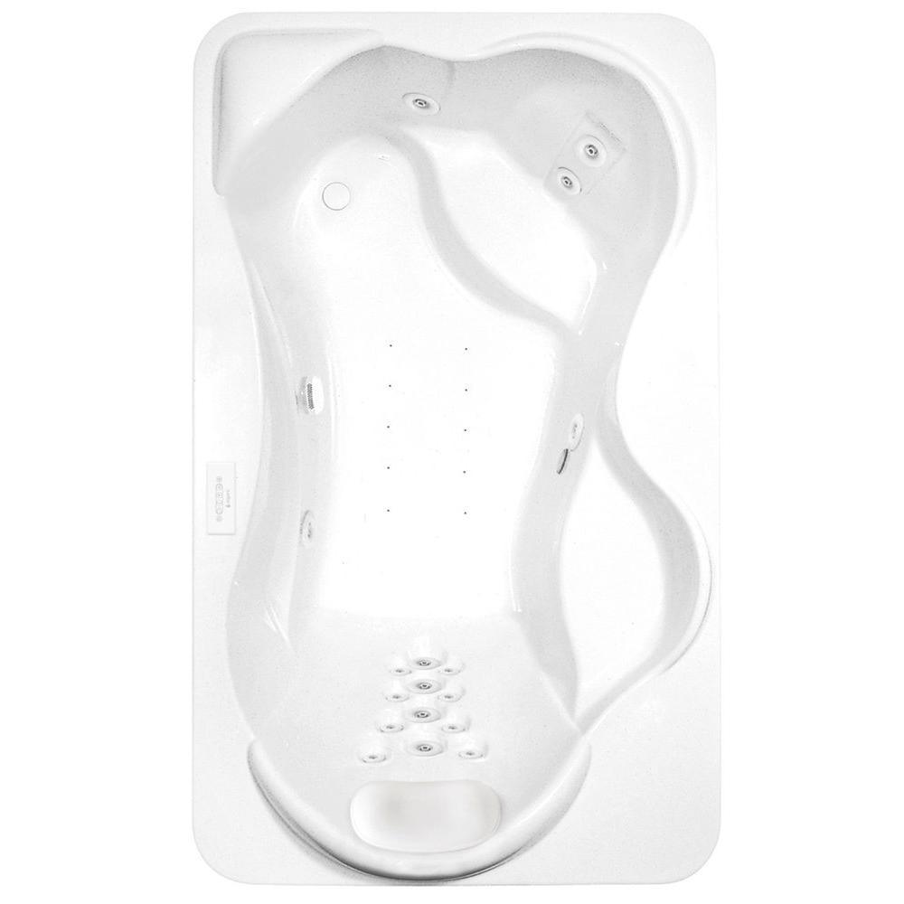 Infinity 6 - 72 in.¬†Acrylic Reversible Drain Rectangle Drop-In Air Bath/ Whirlpool Bathtub with Heater in White - Super Arbor