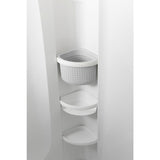 STORE+ 60 in. x 34 in. Single Threshold Center Drain Shower Base with Shower Walls and 12-Piece Accessory Kit in White - Super Arbor