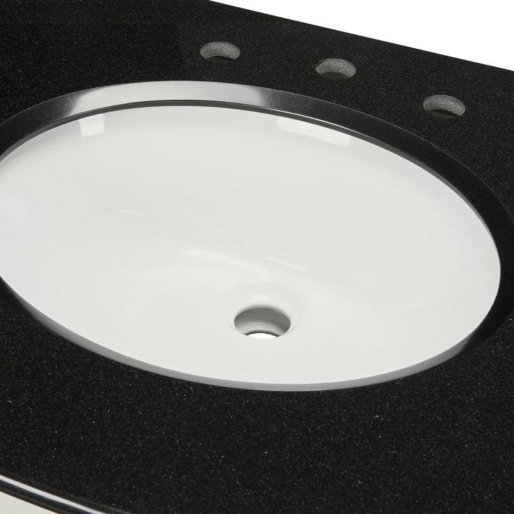 Wellington 44 in. W x 22 in. D Bath Vanity in Ivory with Granite Vanity Top in Black with White Sink