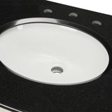 Wellington 44 in. W x 22 in. D Bath Vanity in Ivory with Granite Vanity Top in Black with White Sink