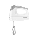 6-Speed White Hand Mixer with Beater, Whisk, Whip and Dough Hook Attachments