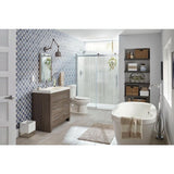 Trinsic Single-Handle Floor-Mount Roman Tub Faucet with Hand Shower in Chrome (Valve Included)