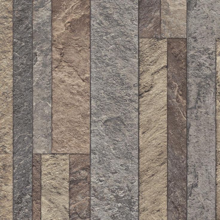 TrafficMASTER Broken Slate Multi-Color Residential Vinyl Sheet, Sold by 13.2 ft. Wide x Custom Length
