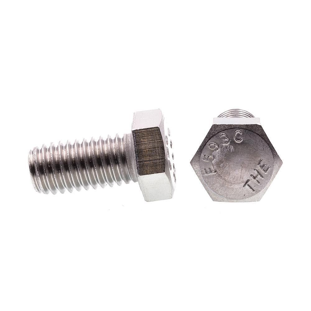 1/2 in.-13 x 1 in. Grade 304 Stainless Steel Hex Bolts (25-Pack) - Super Arbor