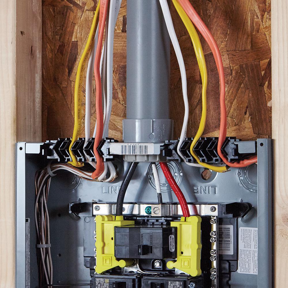 Homeline 200 Amp. 40-Space 80-Circuit Indoor Main Breaker Qwik-Grip Plug-On Neutral Panel, Wiser Energy Monitor - Super Arbor