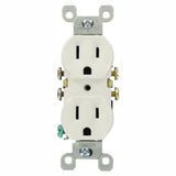 15 Amp Residential Grade Grounding Duplex Outlet, Ivory - Super Arbor