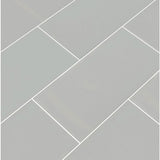 MSI Gray 3 in. x 6 in. Glossy Ceramic Gray Subway Tile (1 sq. ft. / case)