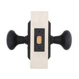 Studio Plate 2-3/8 in. Backset Oil-Rubbed Bronze Privacy Bed/Bath New York Door Knob - Super Arbor