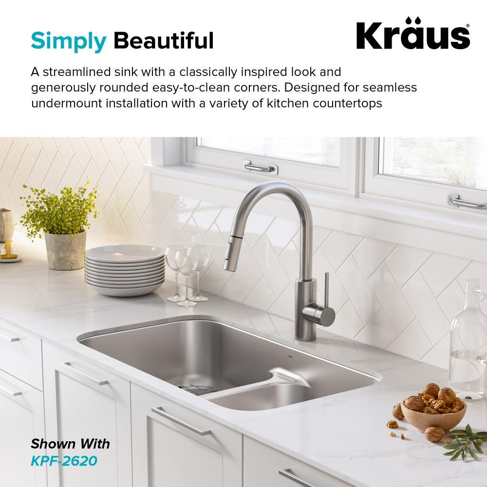 Premier Undermount Stainless Steel 32 in. 16-Gauge 50/50 Double Bowl Kitchen Sink - Super Arbor