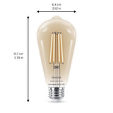 Soft White ST19 LED 40-Watt Equivalent Dimmable Smart Wi-Fi Wiz Connected Wireless Light Bulb (4-Pack) - Super Arbor