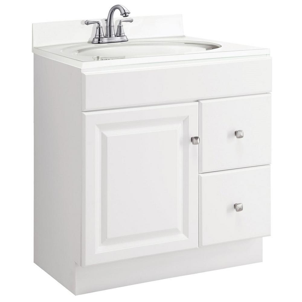 Wyndham 24 in. W x 18 in. D Unassembled Bath Vanity Cabinet Only in White Semi-Gloss