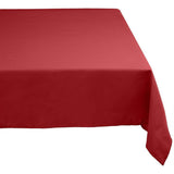Christmas 60 in. x 104 in. Red Solid Polyester Tablecloth