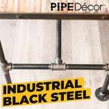 3/4 in. Black Pipe 42.5 in. L x 30 in. H Poker Design Kitchen Table Kit