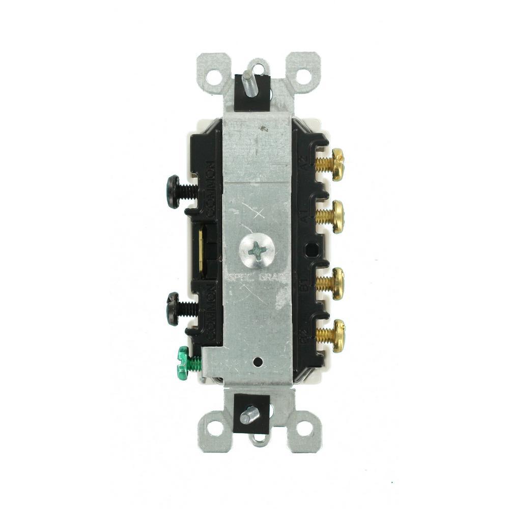 Decora 15 Amp 120-Volt 3-Way Combination Rocker Switch, White - Super Arbor