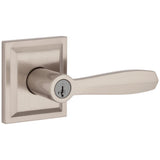 Torrey Venetian Bronze Low Profile Rose Keyed Entry Door Lever Featuring SmartKey Security - Super Arbor