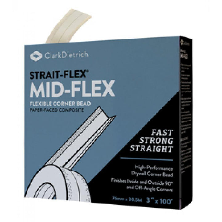 3 in. x 100 ft. Mid-Flex Flexible Paper Corner Bead (Case of 10) - Super Arbor