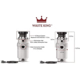 Waste King Legend 1/2-HP Continuous Feed Noise Insulation Garbage Disposal