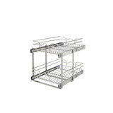 Rev-A-Shelf 14.75-in W x 19-in H 2-Tier Pull Out Metal Soft Close Basket