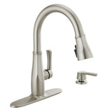Owendale Single-Handle Pull-Down Sprayer Kitchen Faucet with ShieldSpray Technology in Champagne Bronze - Super Arbor