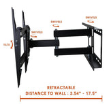26-55 in. Full Motion Television Wall Mount in Black - Super Arbor