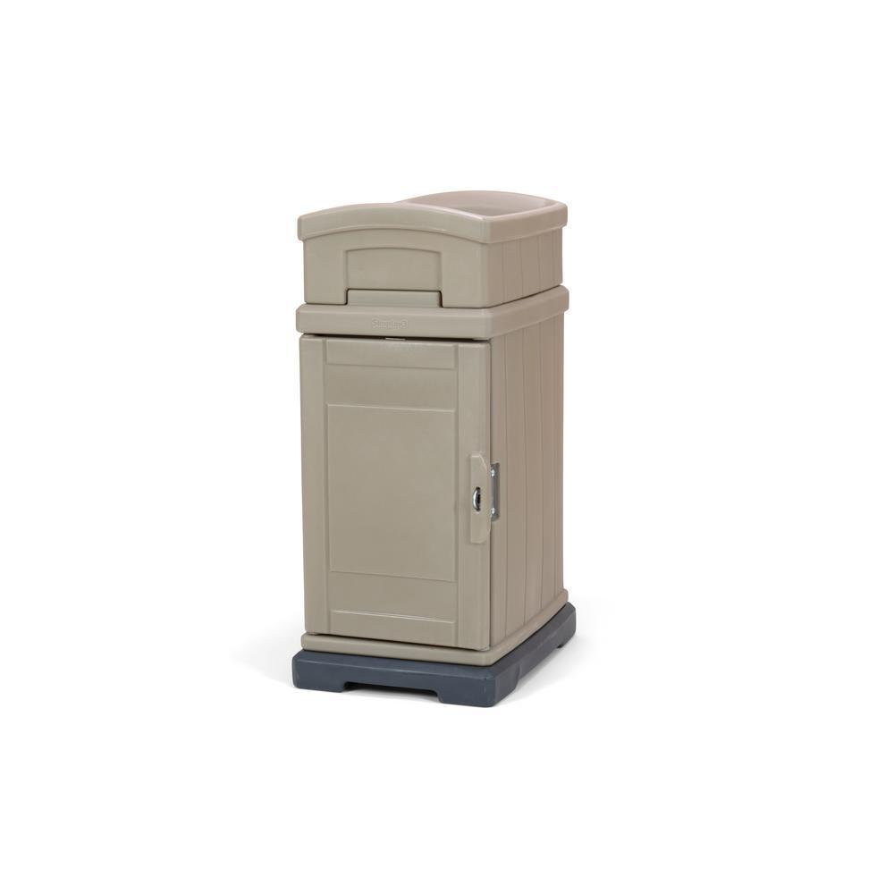 Hide Away Lockable Parcel Delivery and Storage Box in Tan - Super Arbor