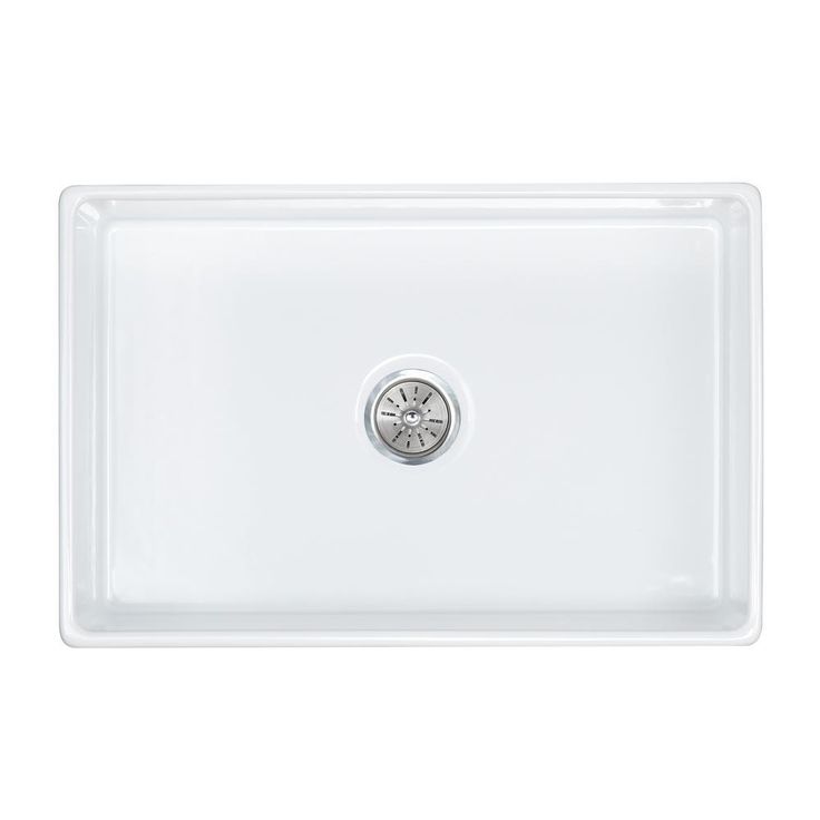 Explore Farmhouse Apron Front Fireclay 30 in. Single Bowl Kitchen Sink in Gloss White