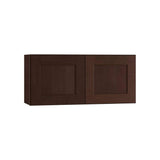 Home Decorators Collection Newport 27 in. W x 12 in. D x 12 in. H Assembled Plywood Wall Bridge Kitchen Cabinet in Manganite with Soft Close