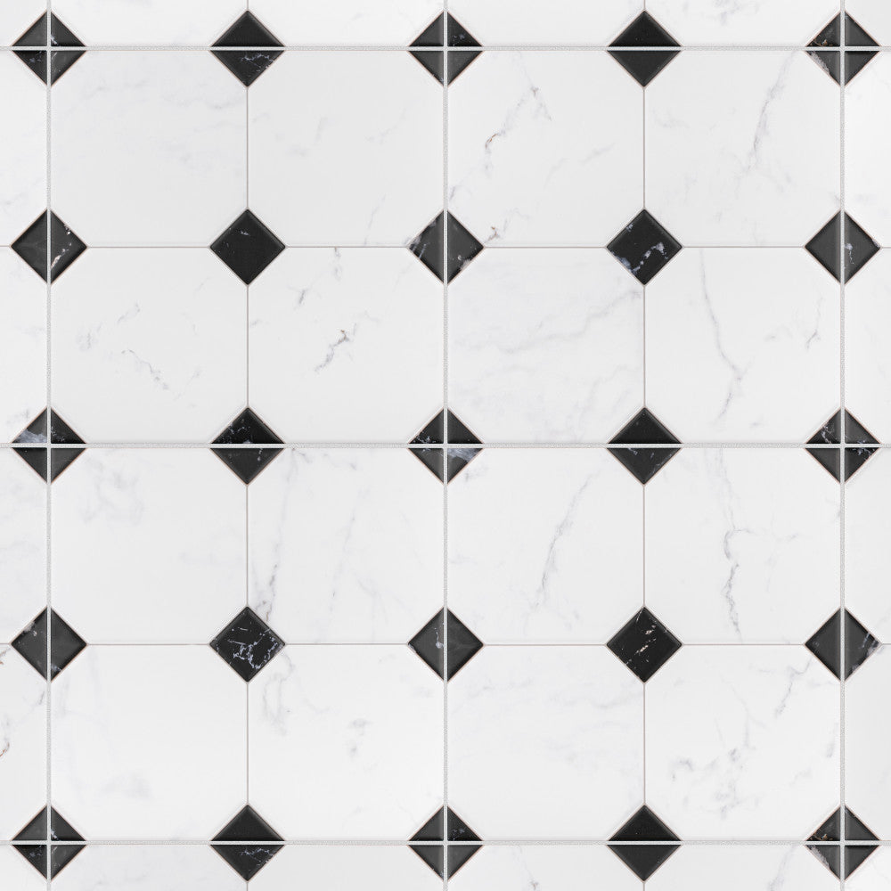 Merola Tile Betera Jet Blanco 13-1/8 in. x 13-1/8 in. Ceramic Floor and Wall Tile (11.18 sq. ft. / case)