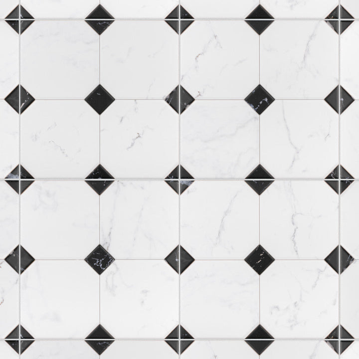Merola Tile Betera Jet Blanco 13-1/8 in. x 13-1/8 in. Ceramic Floor and Wall Tile (11.18 sq. ft. / case)