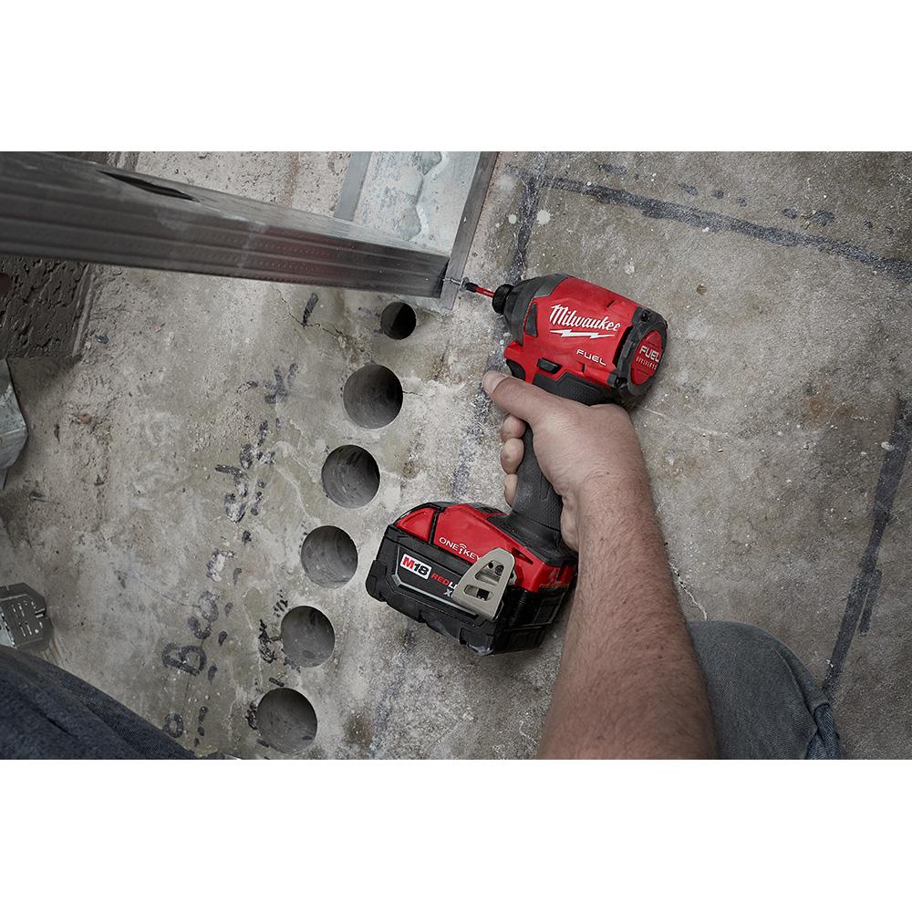 M18 FUEL ONE-KEY 18-Volt Lithium-Ion Brushless Cordless 1/4 in. Hex Impact Driver Kit W/ (2) 2.0Ah Batteries, Hard Case - Super Arbor