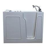 Rampart 3.9 ft. Walk-in Whirlpool and Air Bathtub with 4 in. Tile Easy Up Adhesive Wall Surround in White - Super Arbor