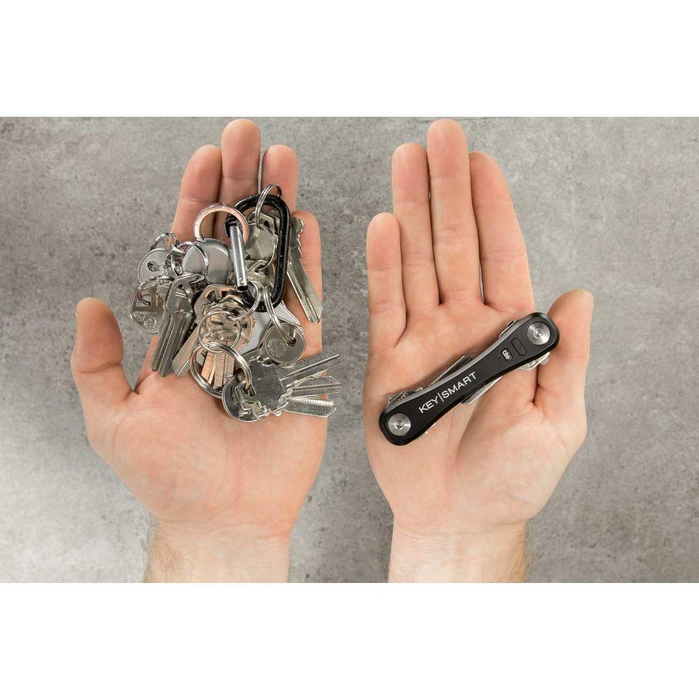 Pro Compact Multiple Key Holder with Tile Smart Location in Black - Super Arbor