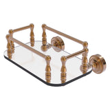 Allied Brass Dottingham Collection Wall Mounted Glass Guest Towel Tray in Matte Black