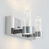 Essence 15.9 in. Chrome LED Vanity Light Bar with Bubble Glass