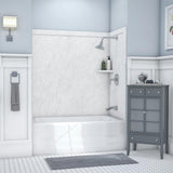 Elite 32 in. x 60 in. x 60 in. 9-Piece Easy Up Adhesive Tub Surround in Calypso - Super Arbor