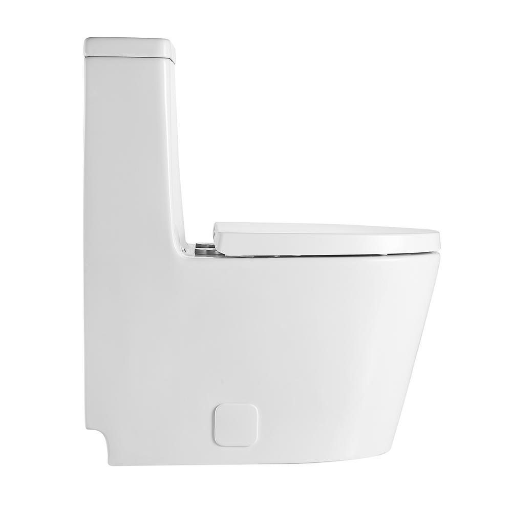 0.8 GPF/1.28 GPF Dual Bowl Flush Elongated Toilet Including Toilet Bowl Only Seat in White