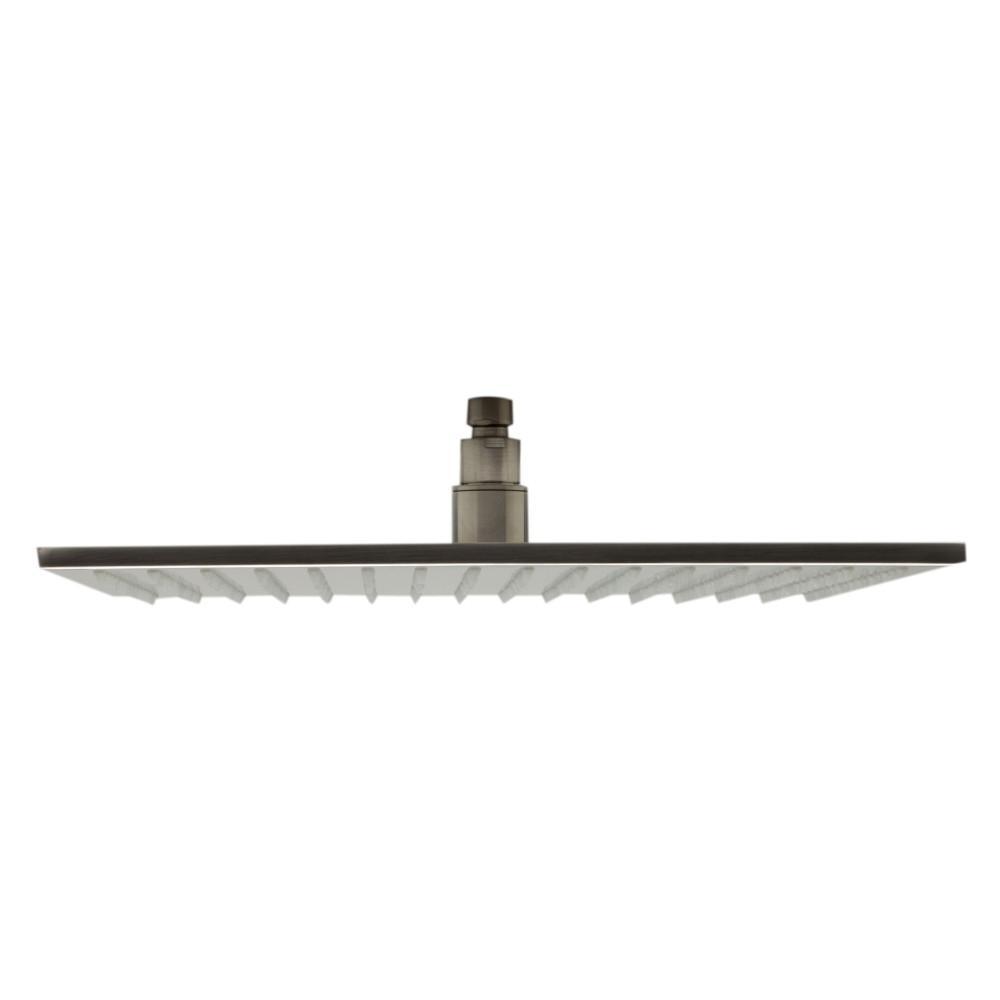 1-Spray 16 in. Single Ceiling Mount Fixed Rain Shower Head in Brushed Nickel - Super Arbor