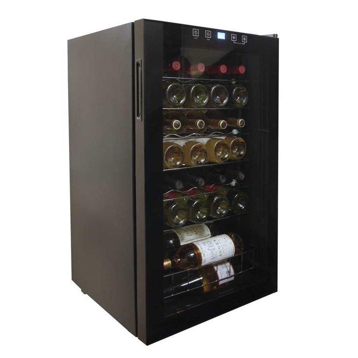 Vinotemp 34-Bottle Capacity Black Freestanding Wine Chiller