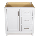 Kinghurst 30 in. W x 21 in. D x 33.5 in. H Bathroom Vanity Cabinet Only in White - Super Arbor
